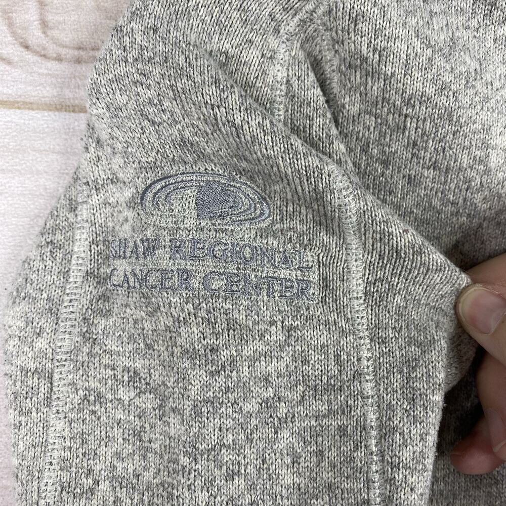 Patagonia Fleece Womens XS Gray Sweater Quarter Zip Custom Logo Pullover Knit - Picture 4 of 9